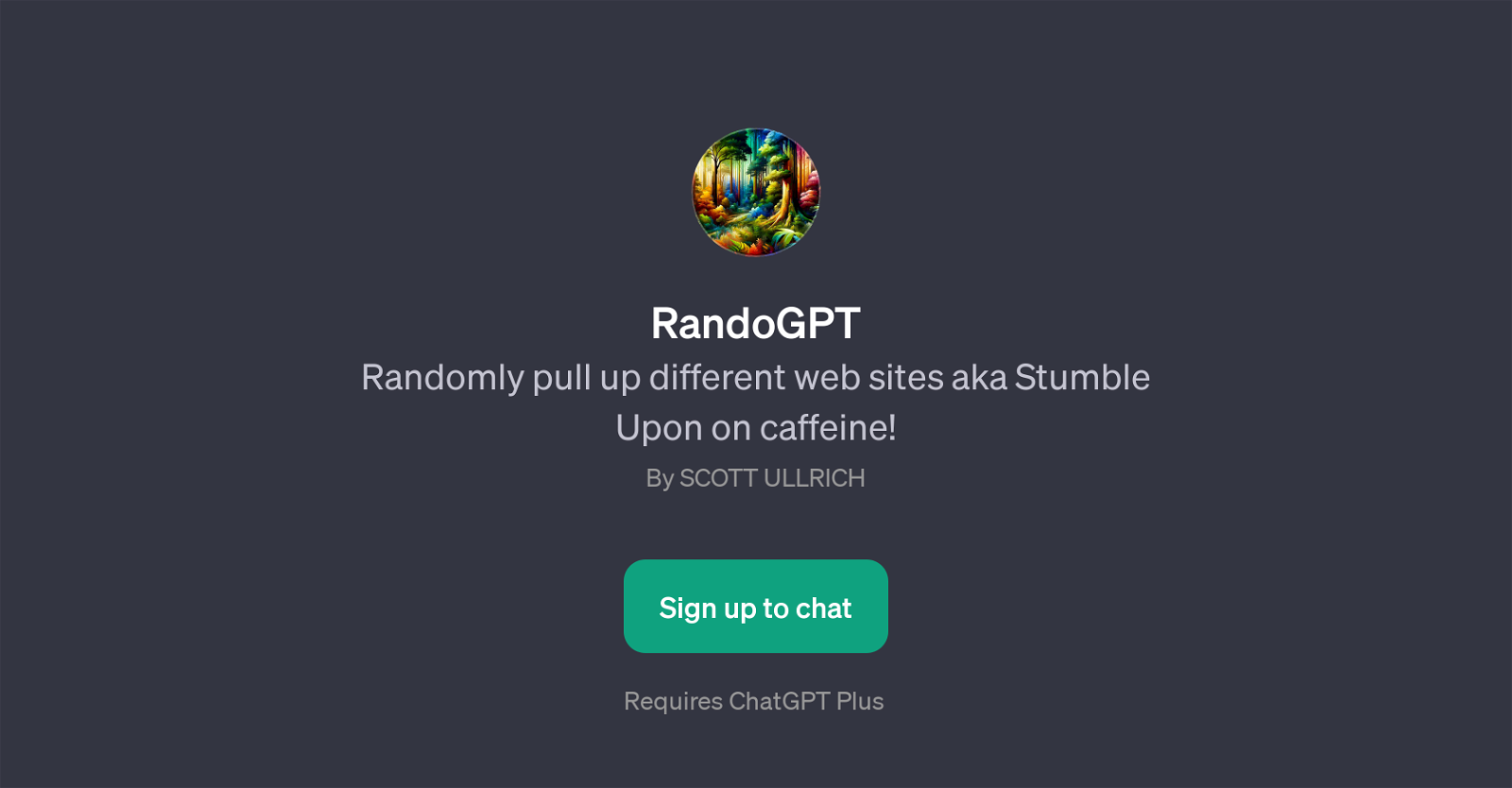 RandoGPT website