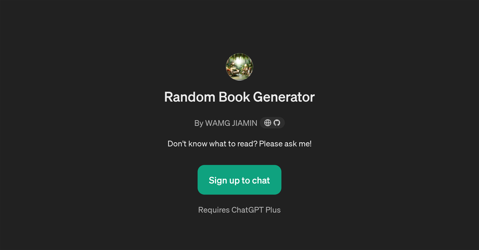 Random Book Generator website