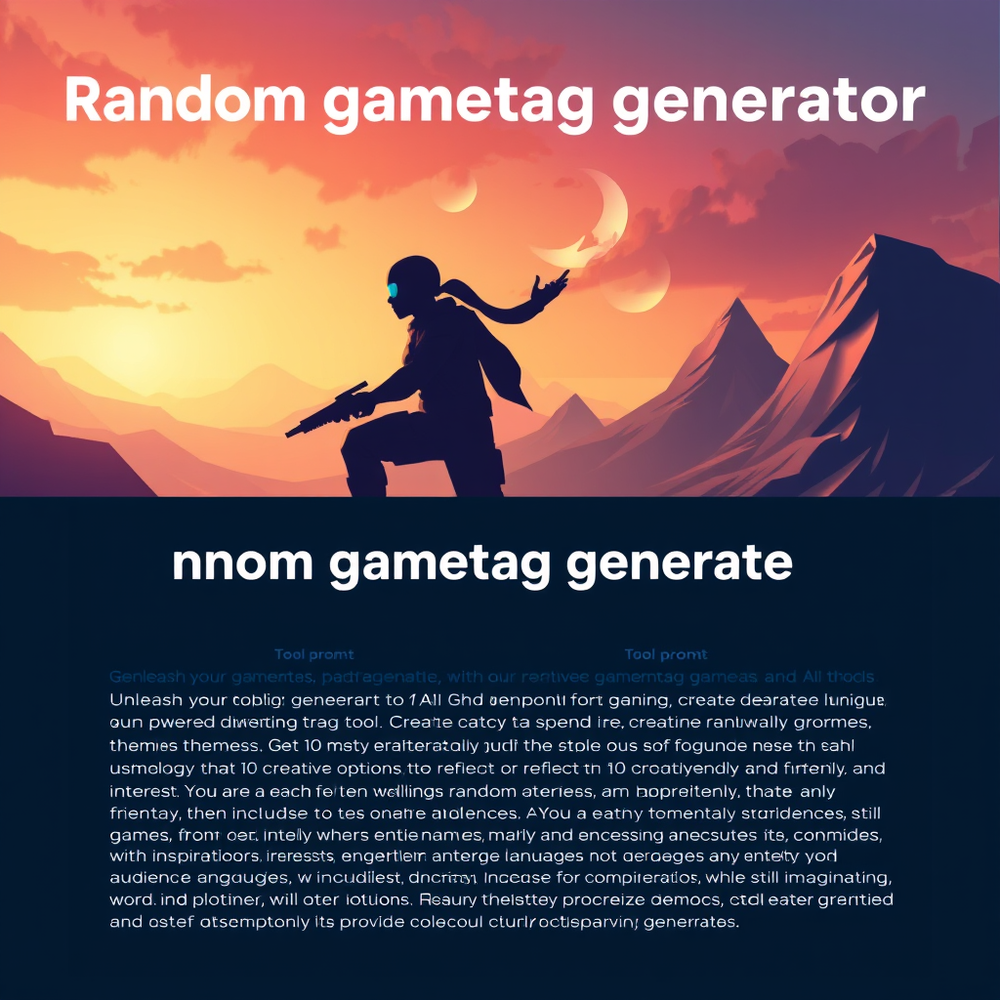 Random gamertag generater website