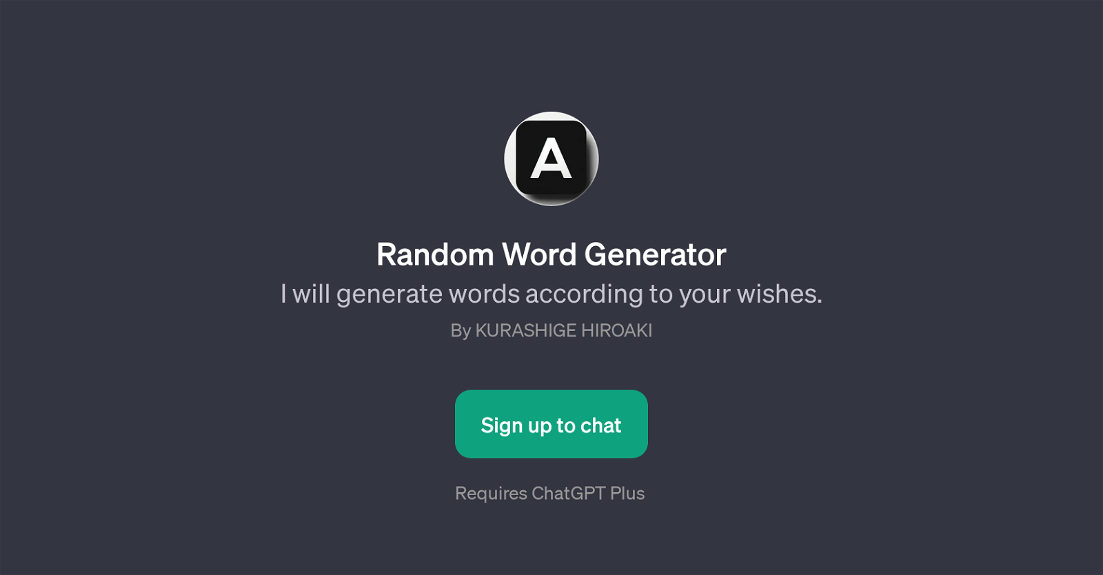 Random Word Generator website