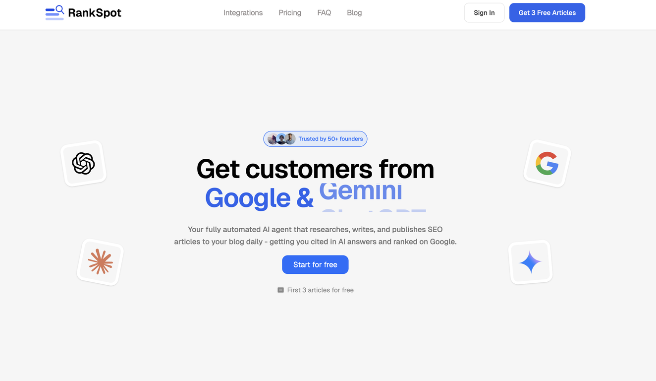 RankSpot website
