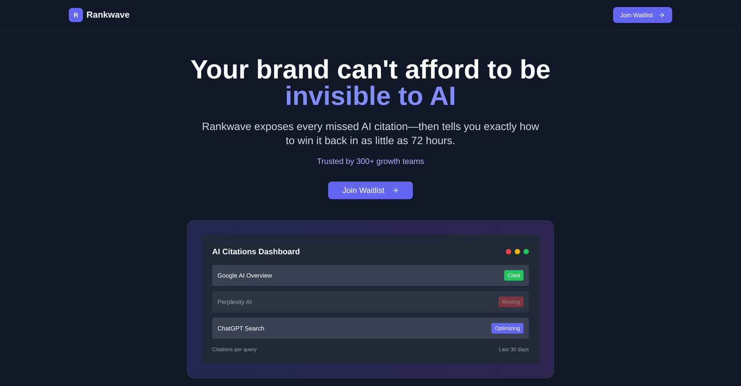 Rankwave – Boost Your Brand’s Visibility in AI An... website