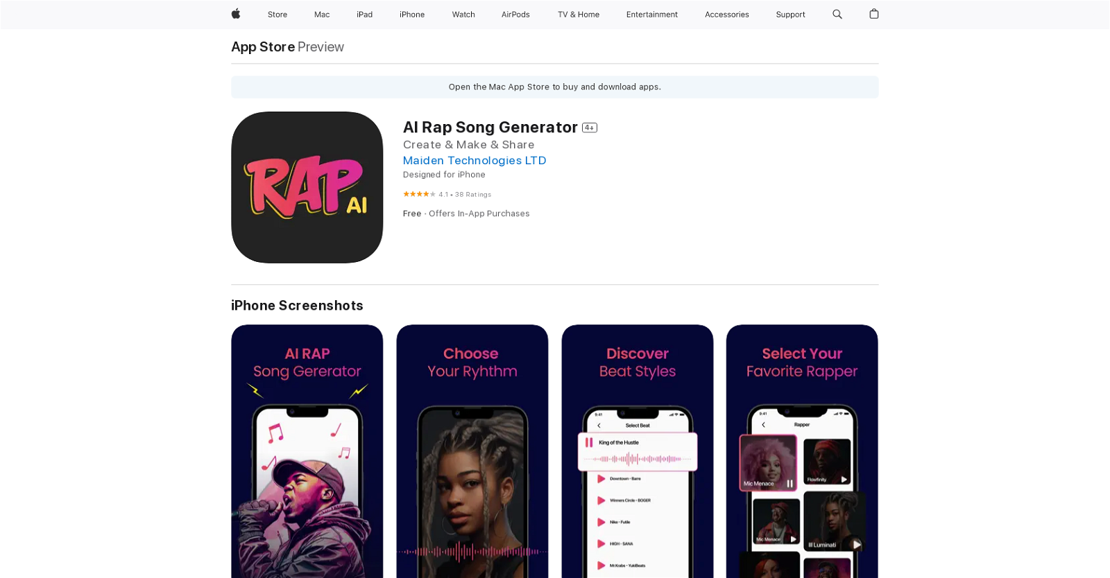 Rap Song Generator website