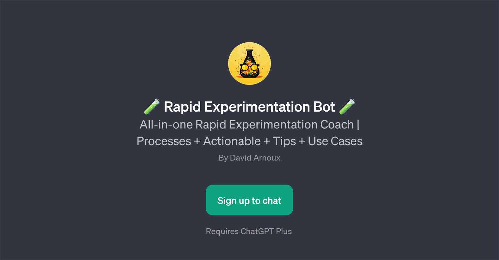 Rapid Experimentation Bot website
