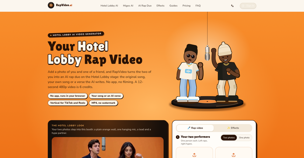 Srt Raps Video viral pemburu stw terbaru - There's An AI For That®
