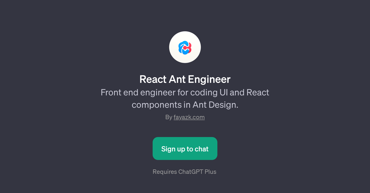 React Ant Engineer website