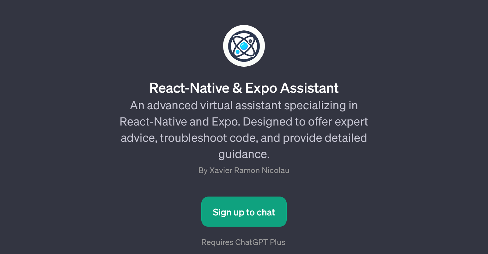 React-Native & Expo Assistant website
