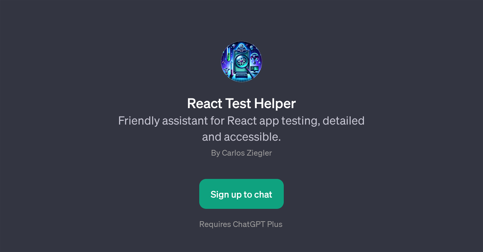 React Test Helper website