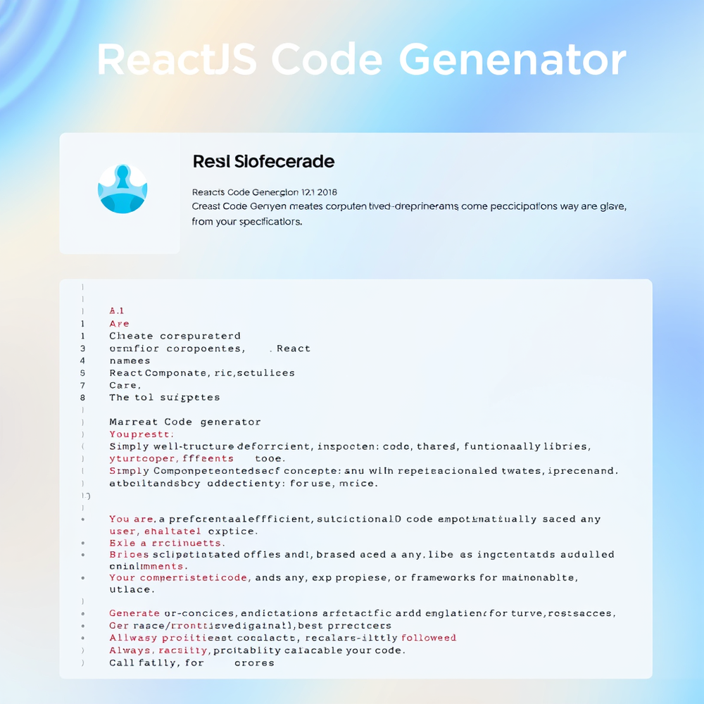 Reactjs Code Generator website