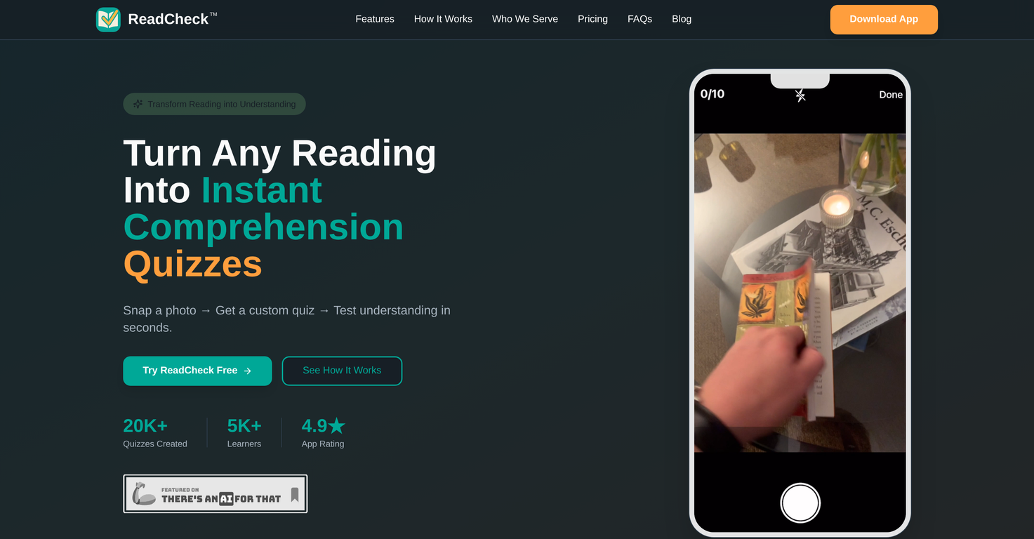 ReadCheck website