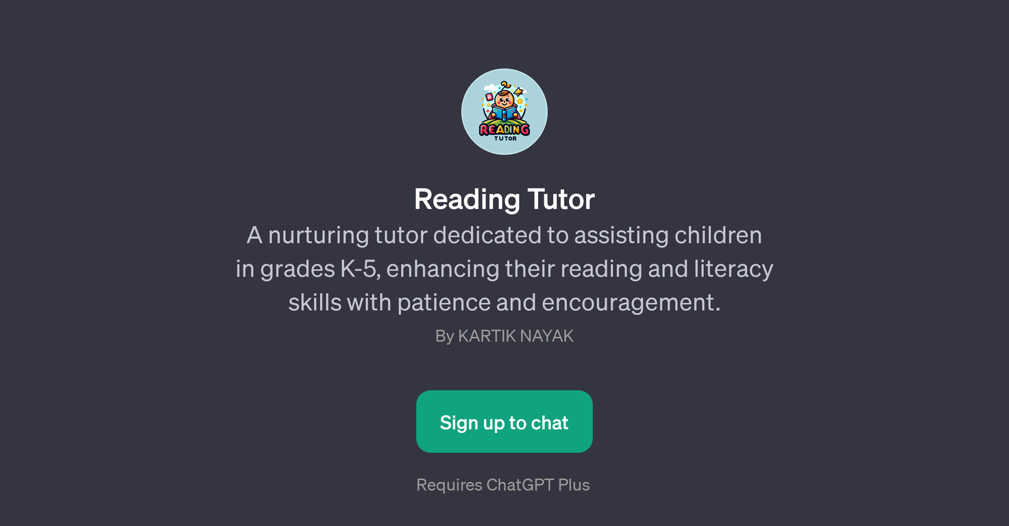 Reading Tutor website