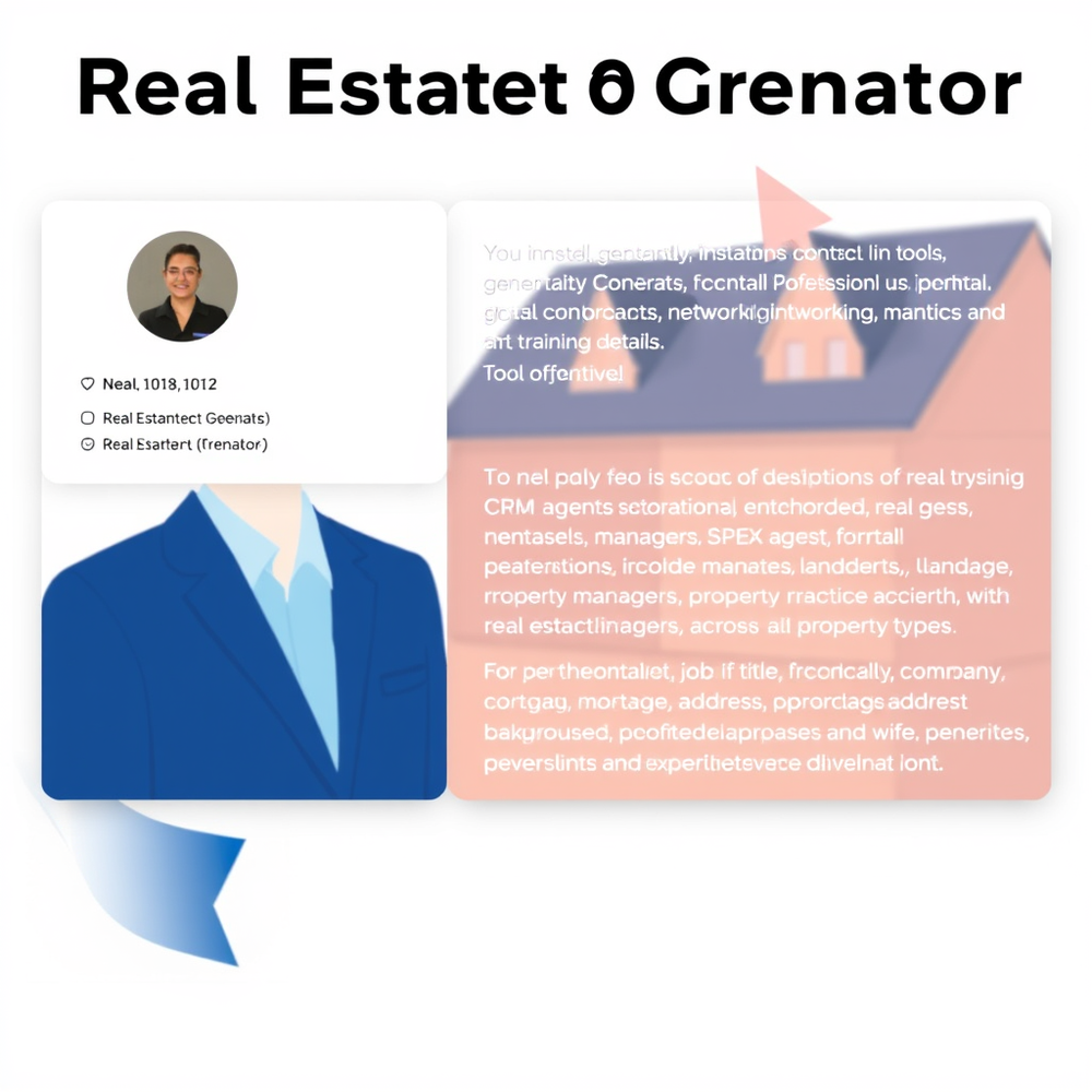 Real Estate Contact Generator website