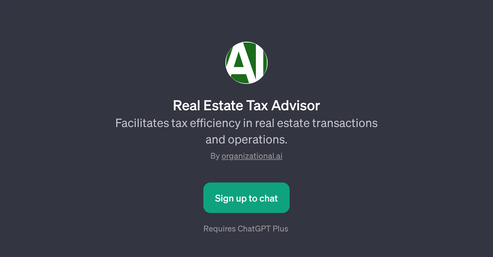 Real Estate Tax Advisor GPT website