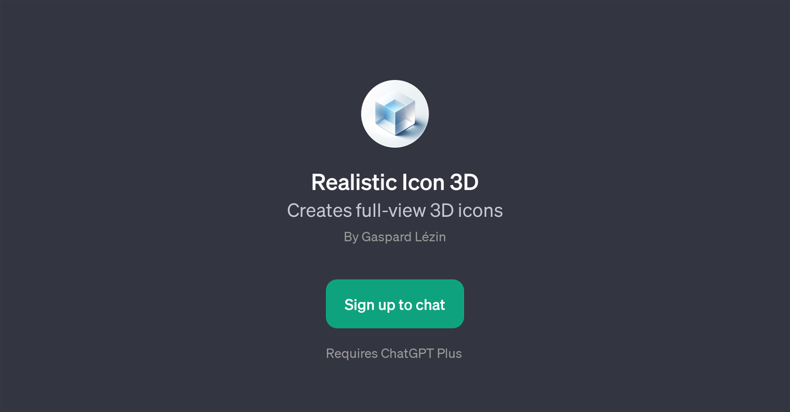 Realistic Icon 3D website