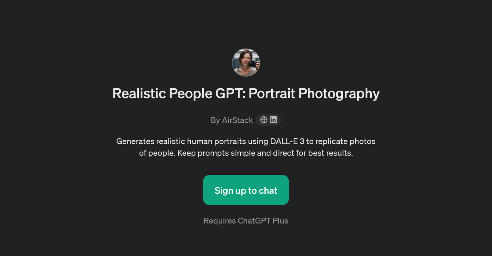 Realistic People GPT website
