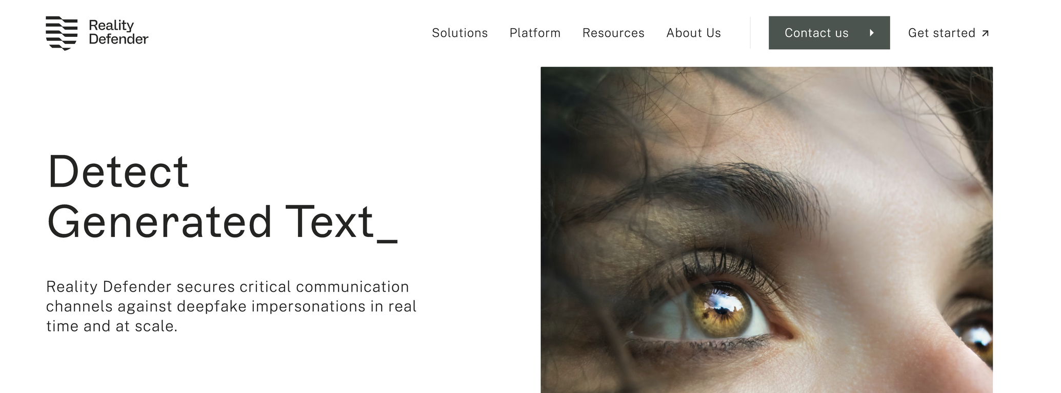 Reality Defender website