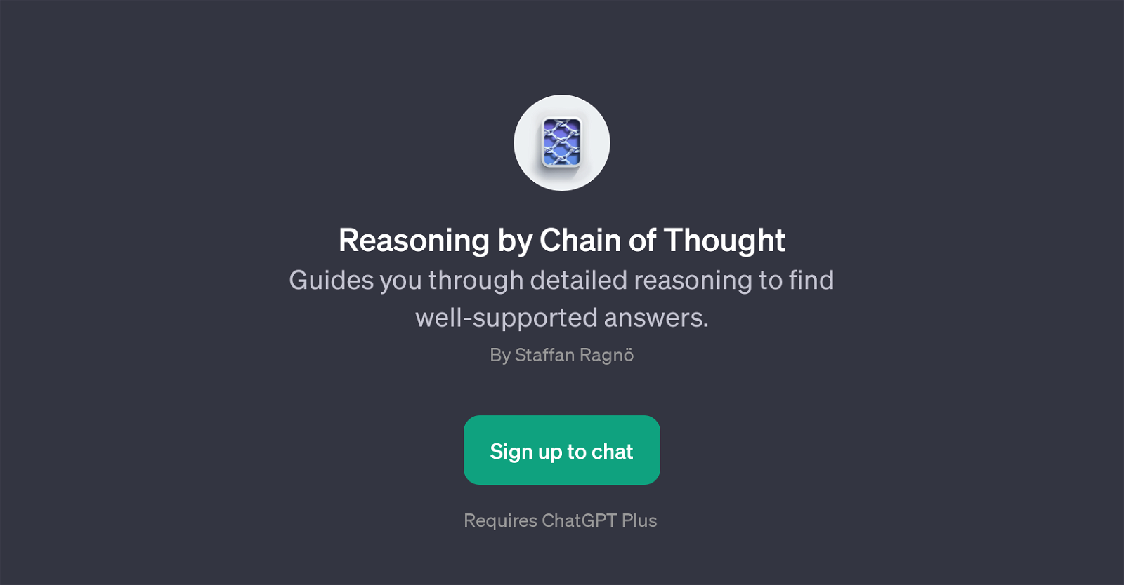 Reasoning by Chain of Thought website