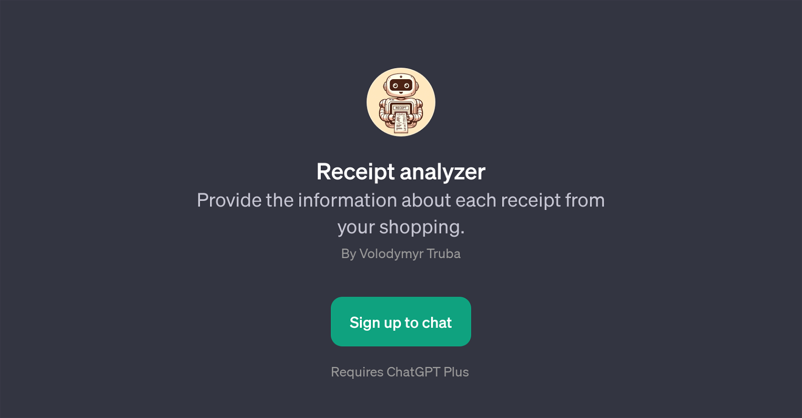 Receipt Analyzer - Receipt analysis - TAAFT