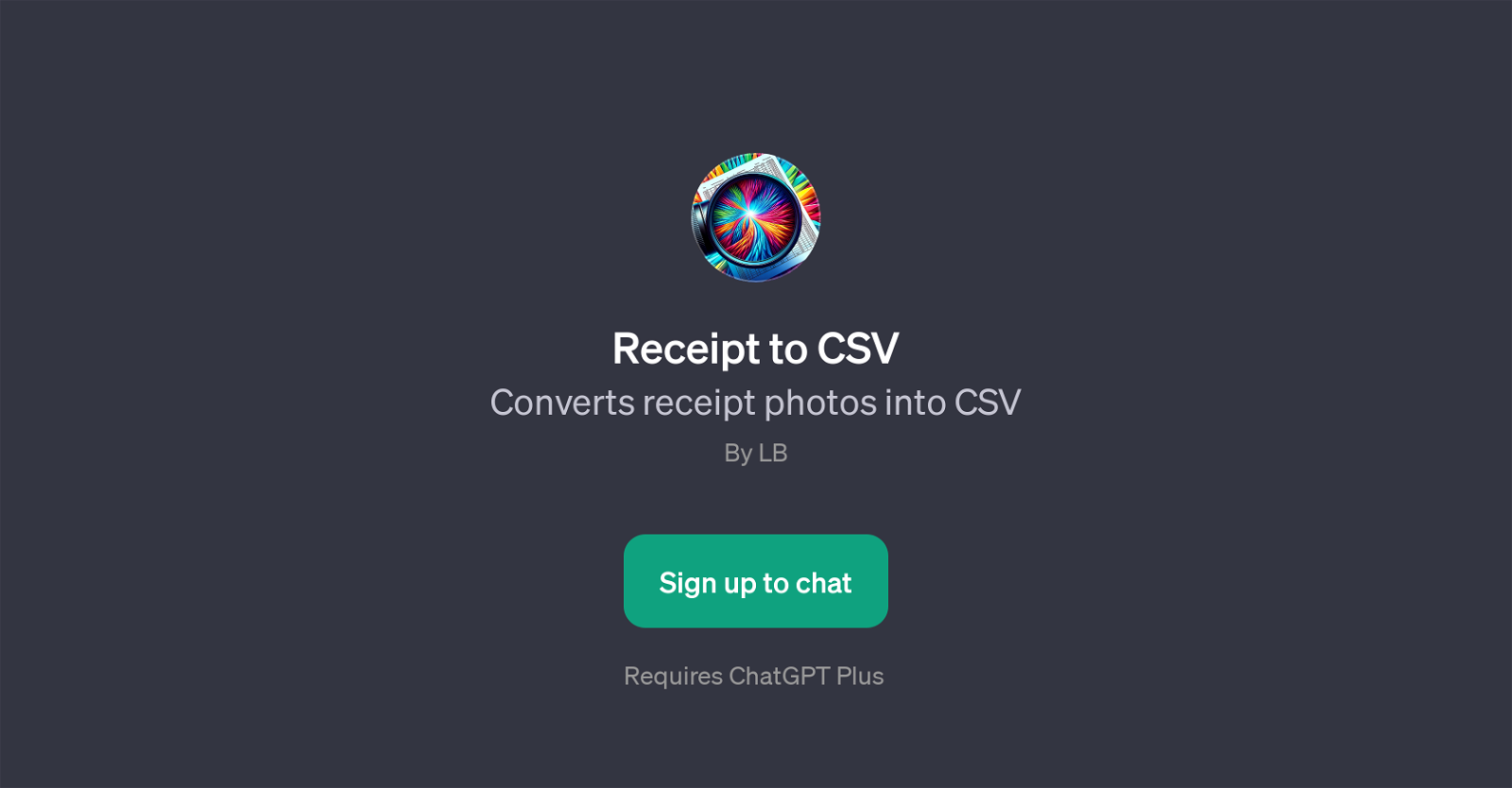 Receipt to CSV website