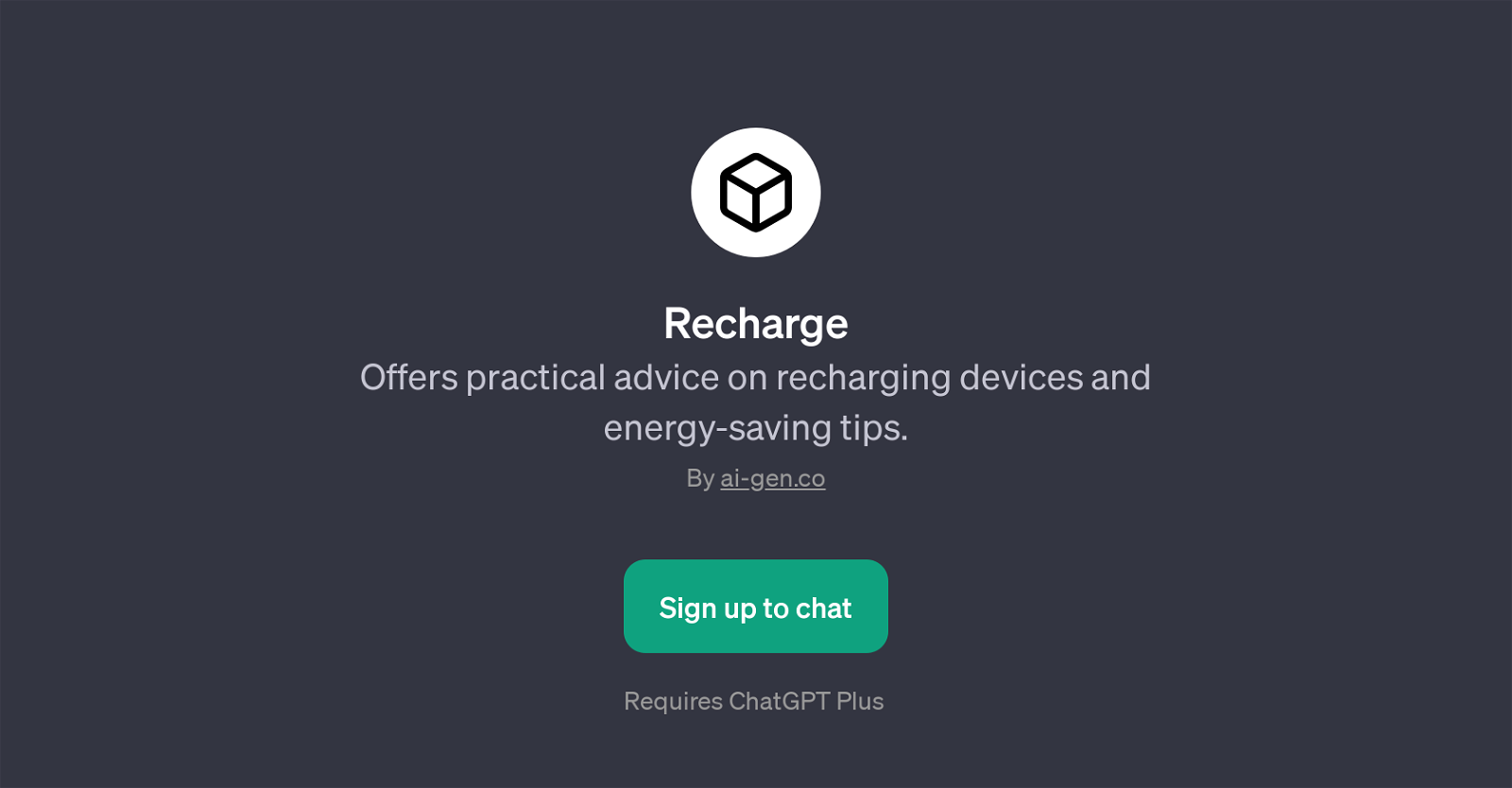 Recharge website