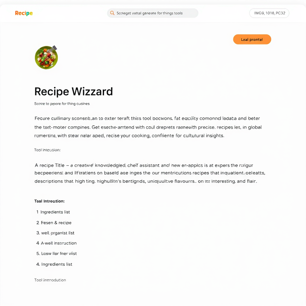 RecipeWizard - Your Go-to Expert For All Things Recipes website