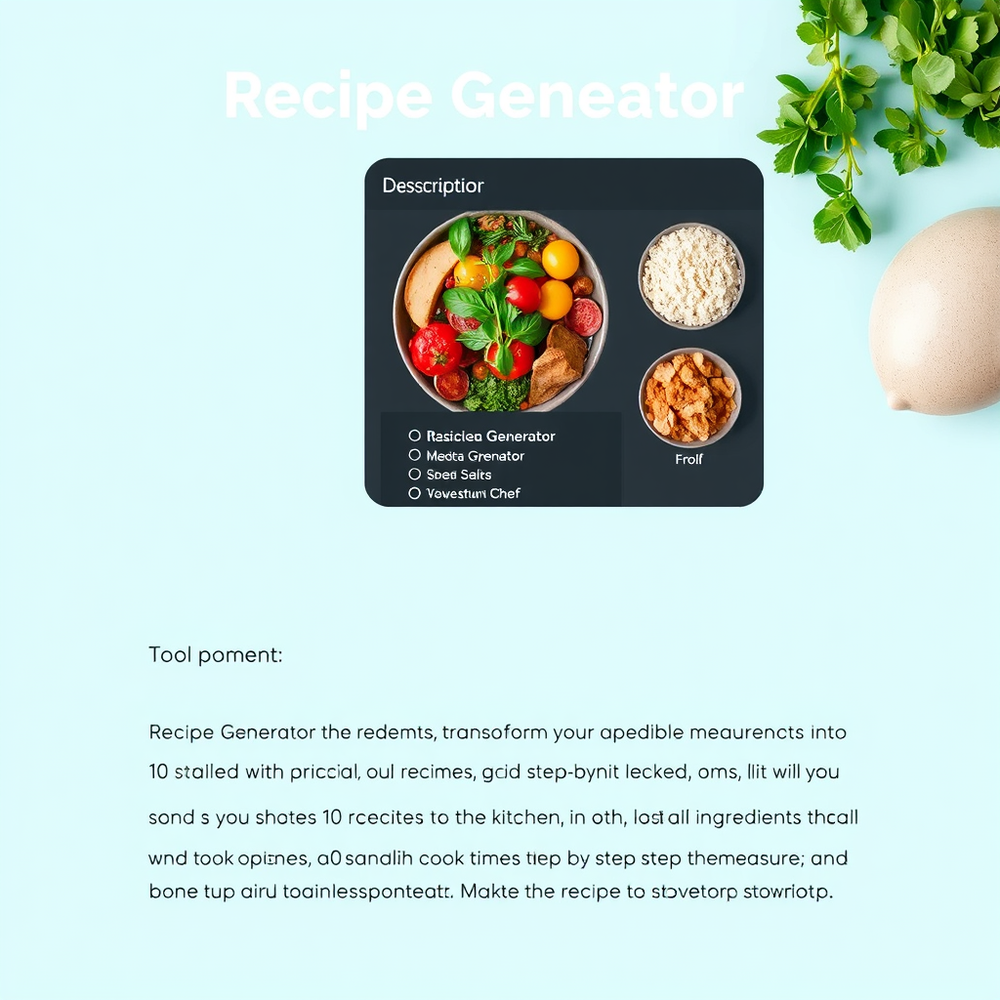 Recipe Generator website