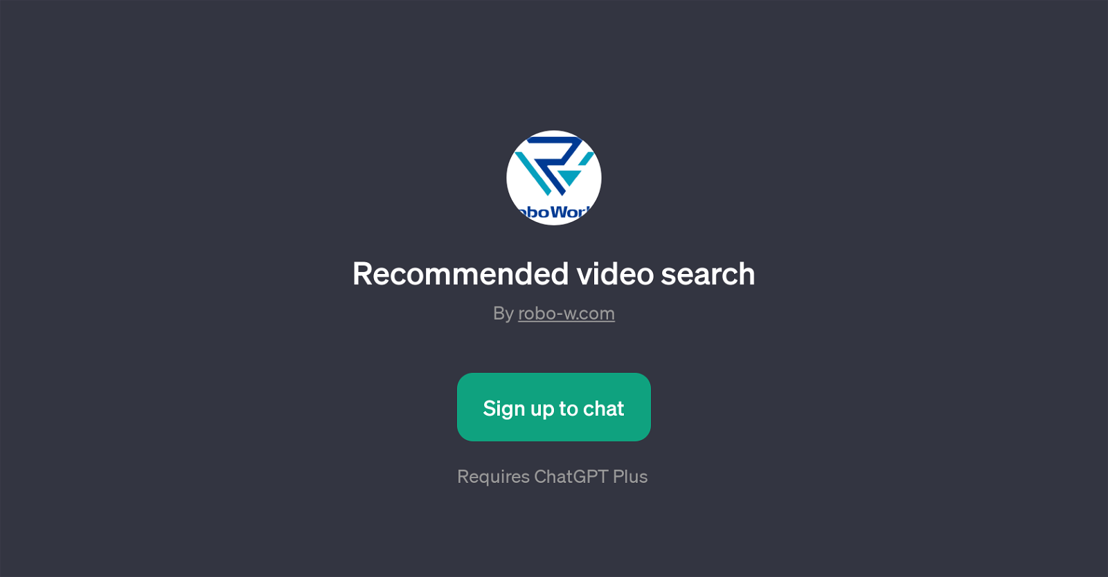 Recommended Video Search GPT website