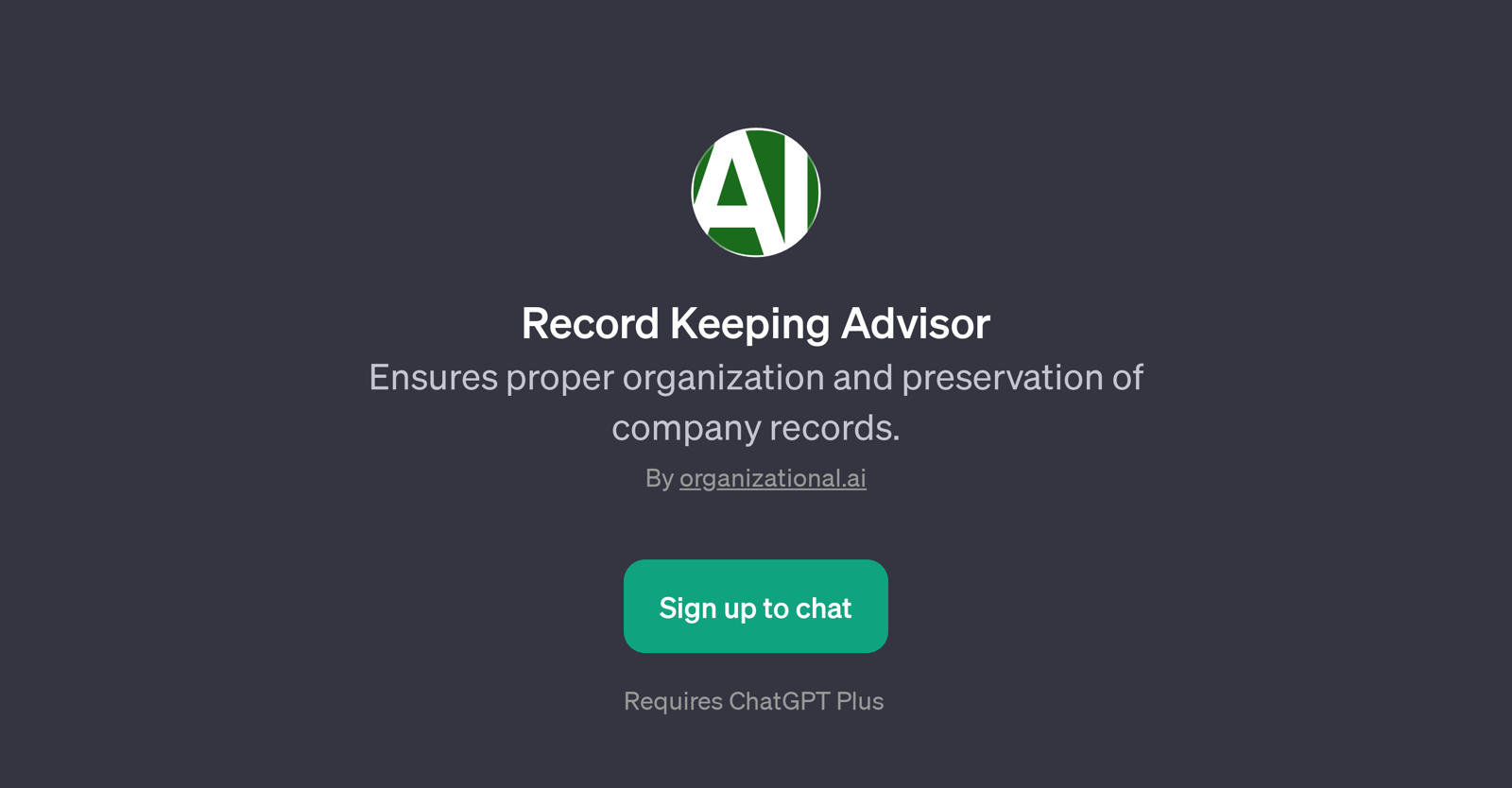 Record Keeping Advisor website