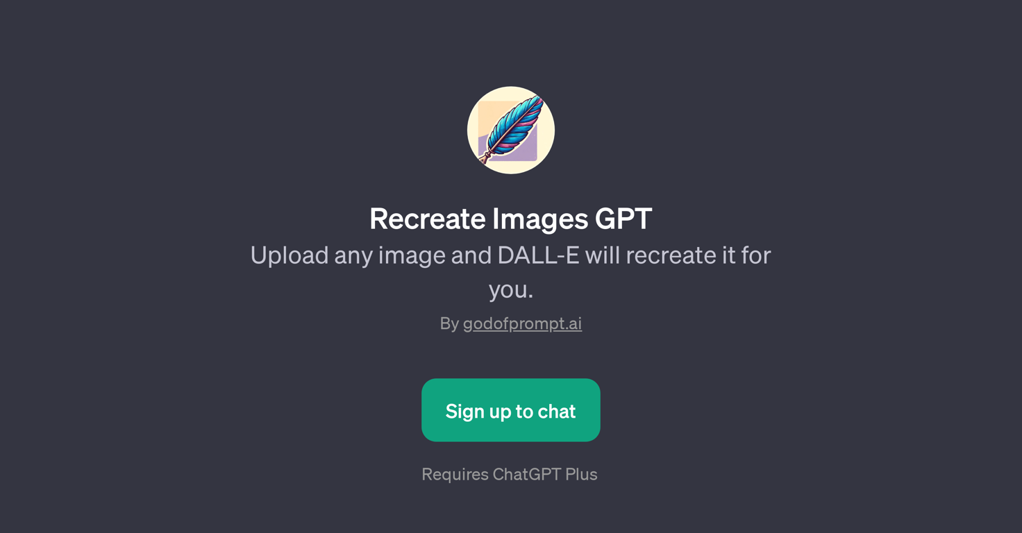 Recreate Images GPT website