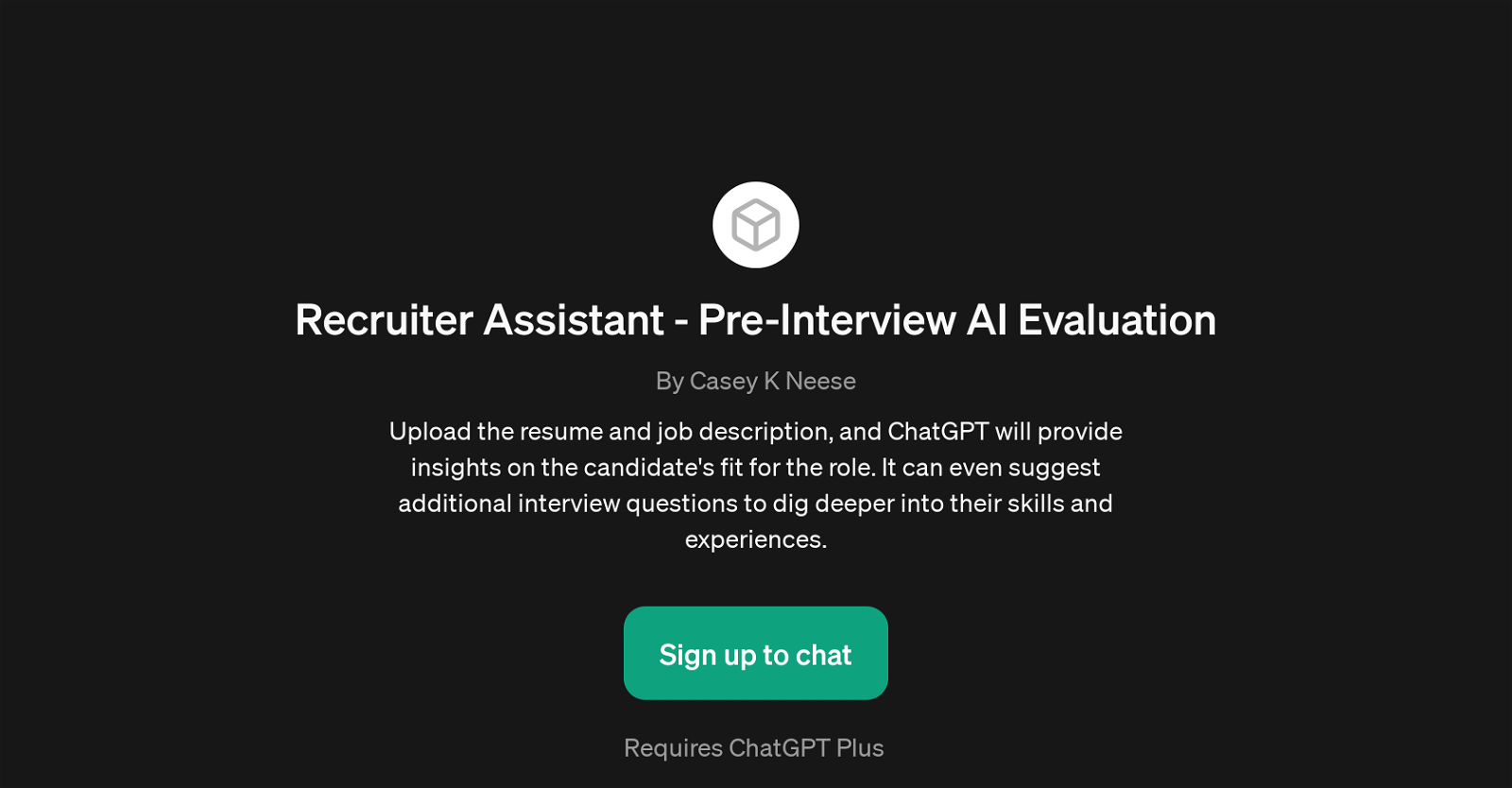 Recruiter Assistant website