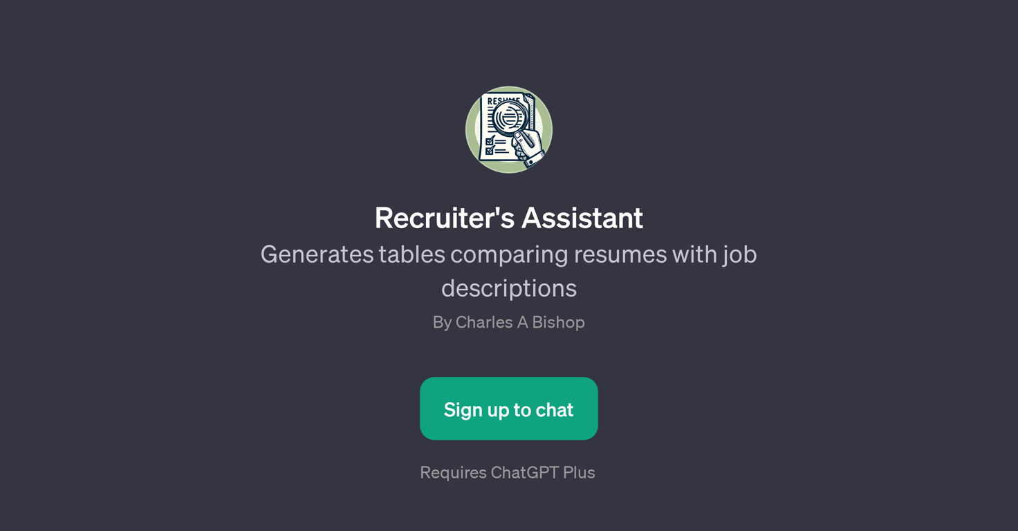 Recruiter's Assistant website