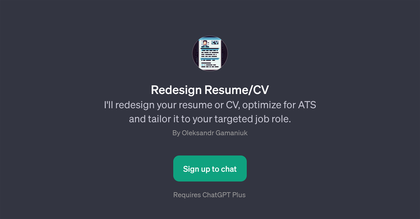 Redesign Resume/CV website