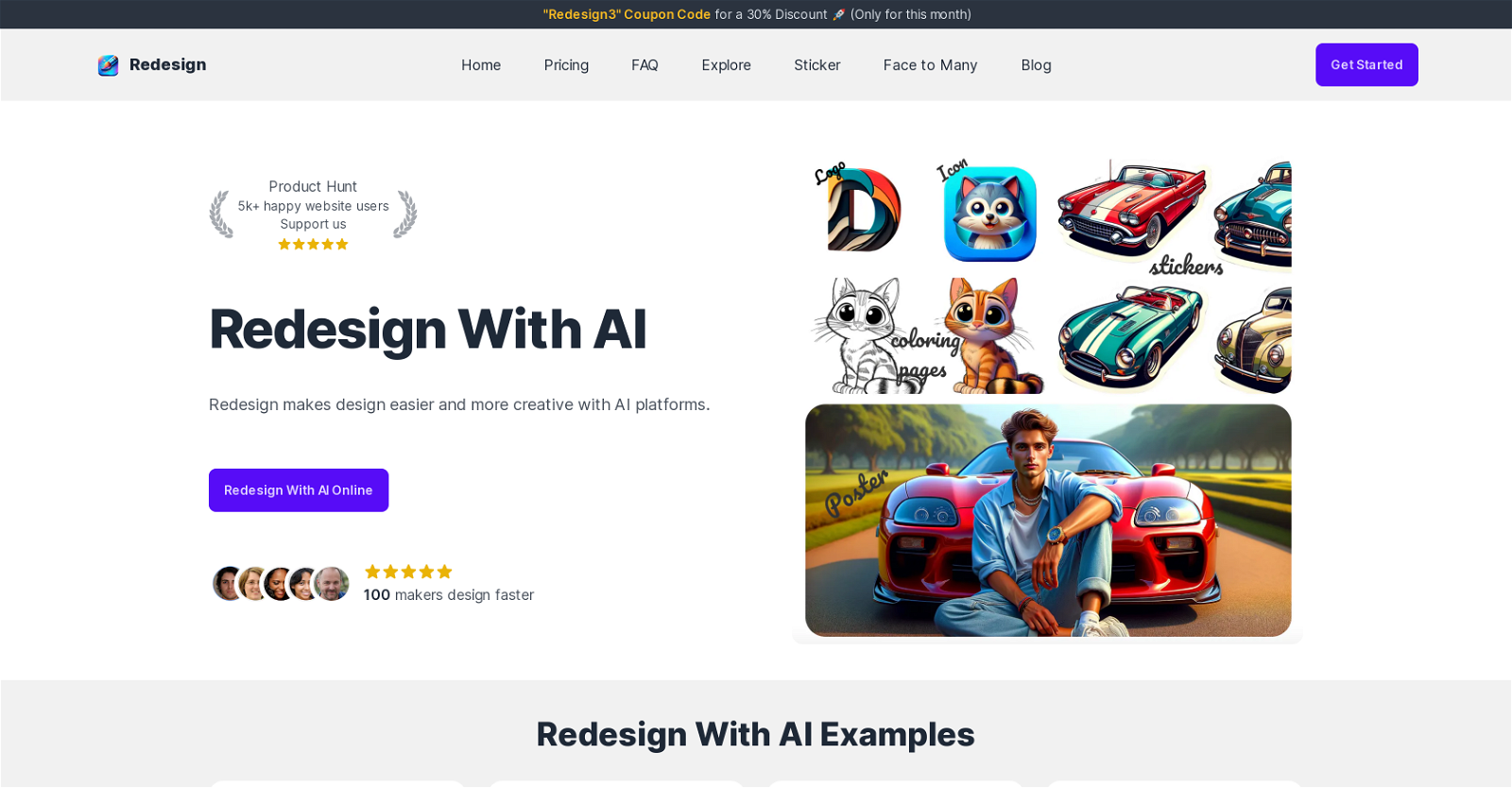 Redesign With AI website