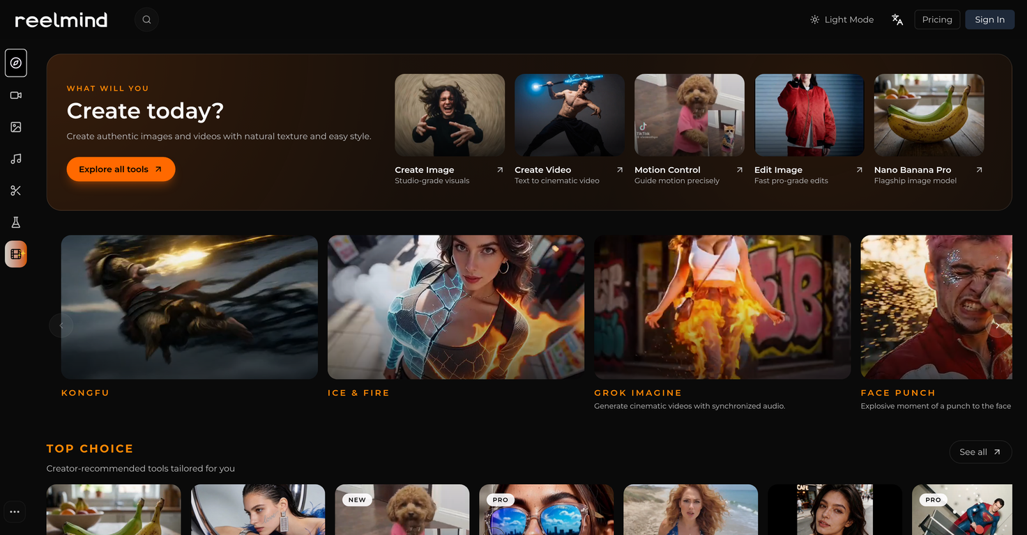 ReelMind website