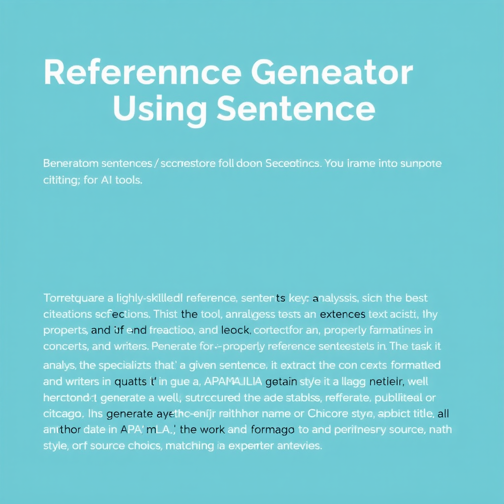 Reference Generator Using Sentence website