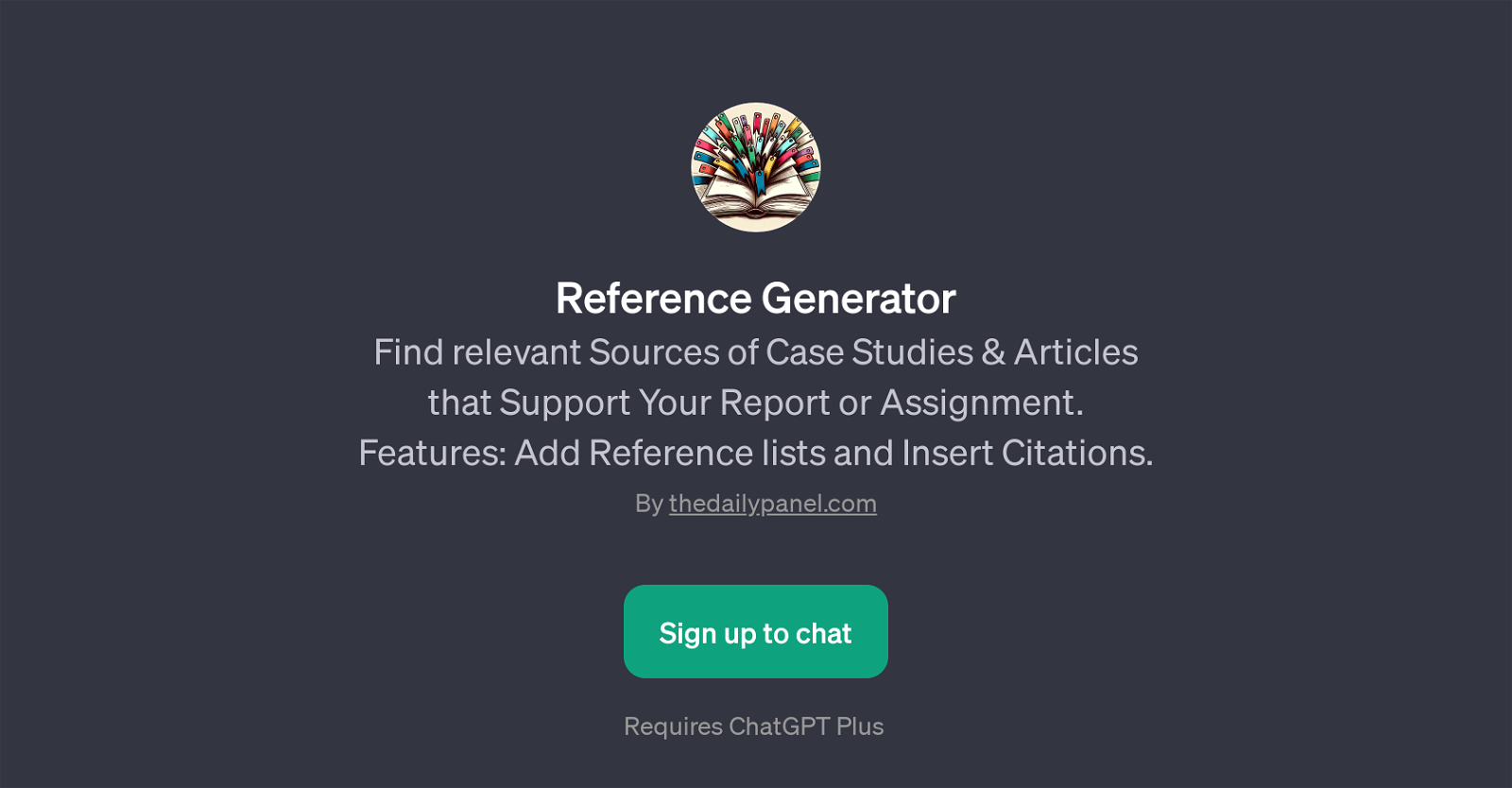 Reference Generator website