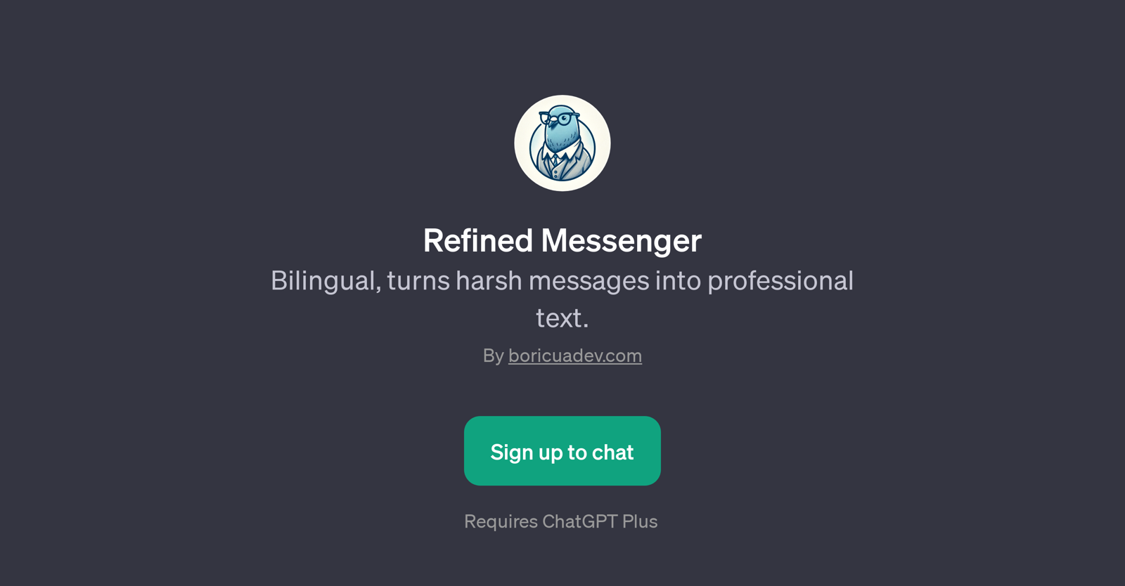 Refined Messenger website