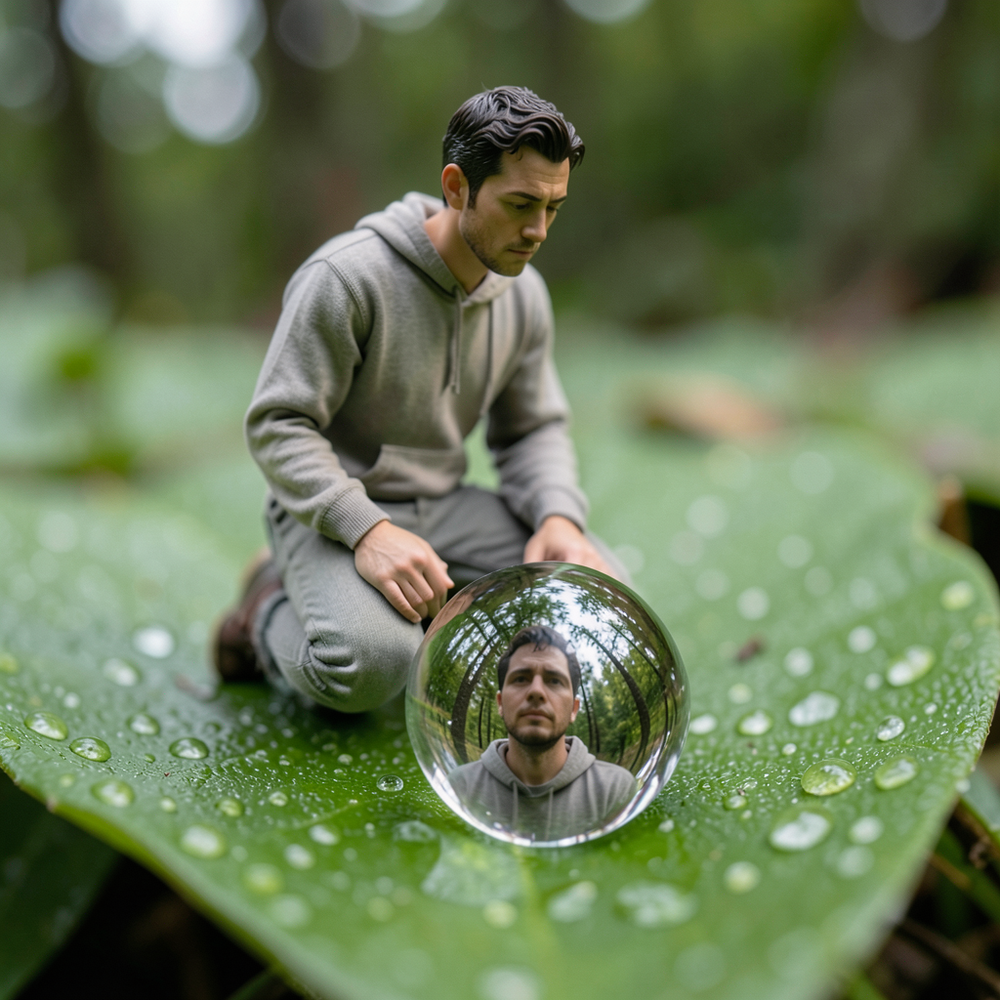 Reflection Within the Dew website