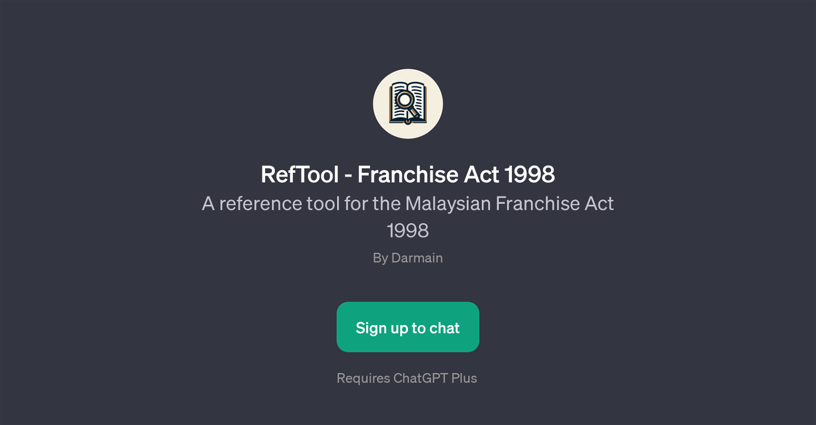 RefTool - Franchise Act 1998 website