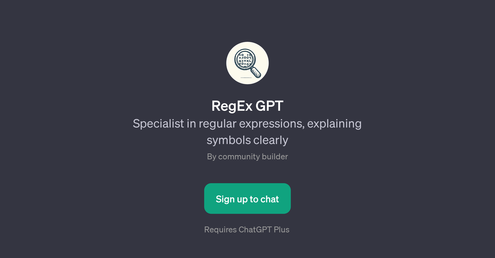 RegEx GPT website