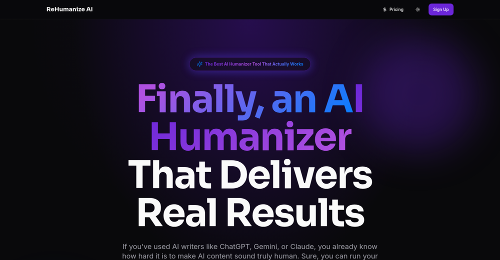 ReHumanize AI - JbContentLab website