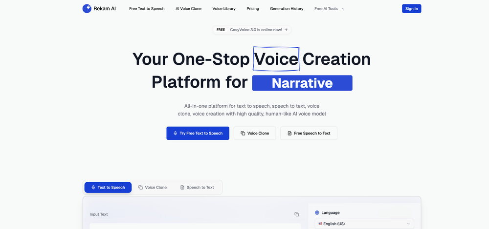 Rekam AI website
