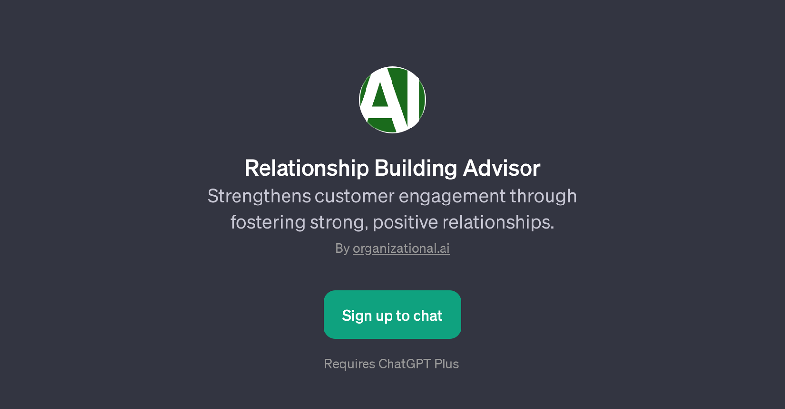 Relationship Building Advisor website