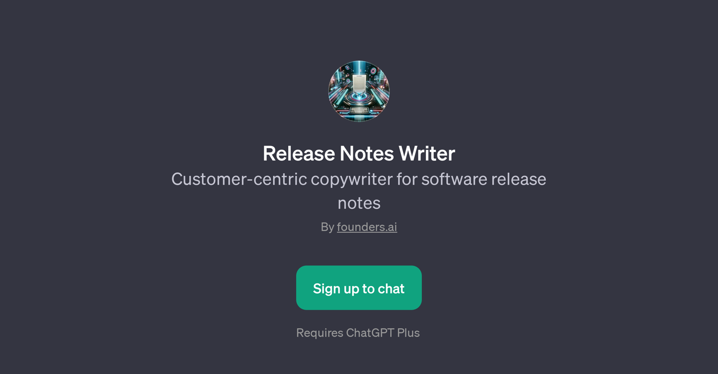 Release Notes Writer website