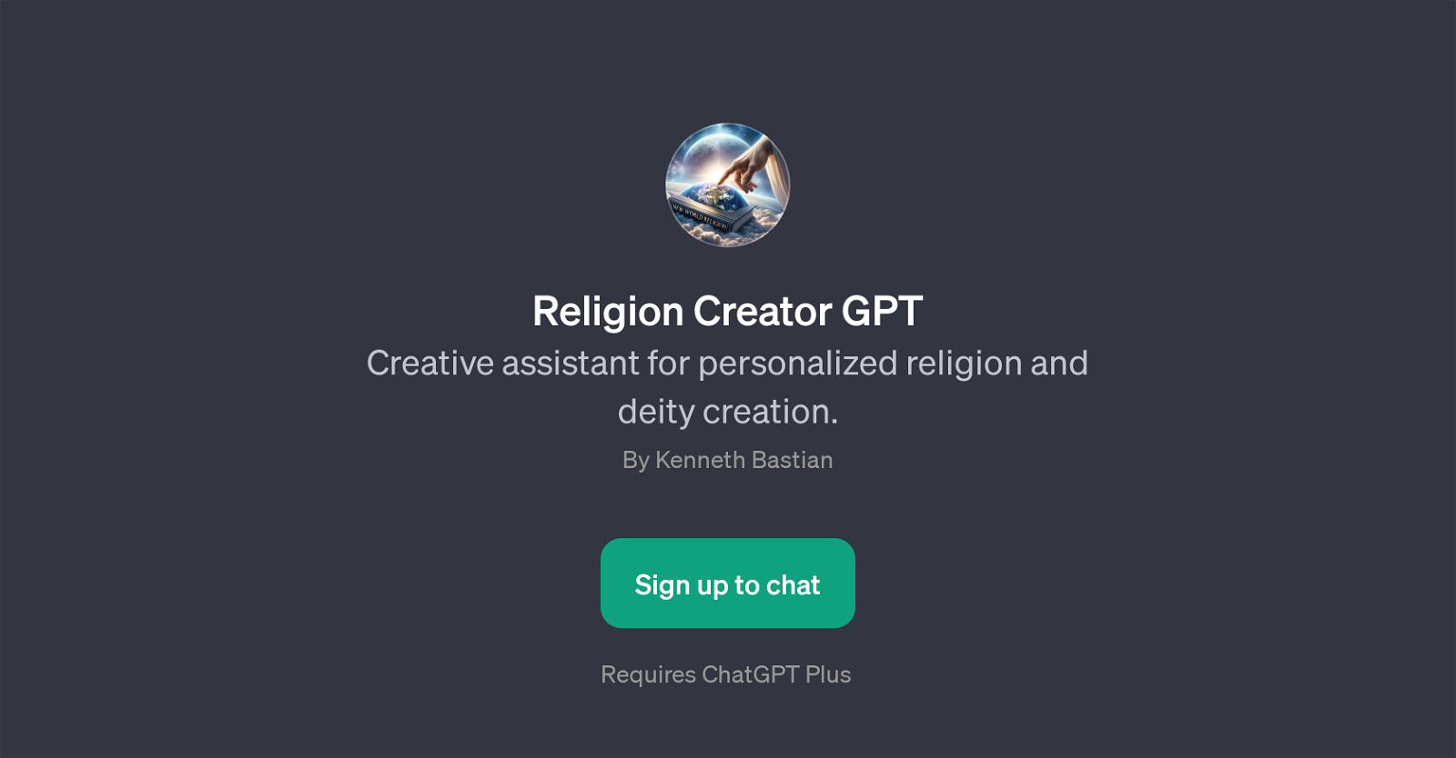 Religion Creator GPT website