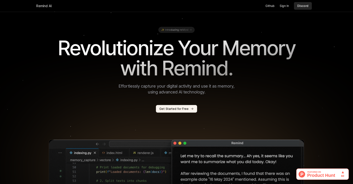 ReMind website