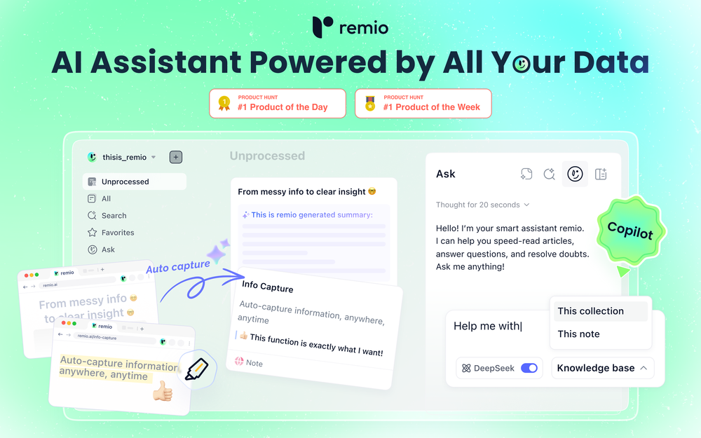 remio: Your Personal AI Assistant website