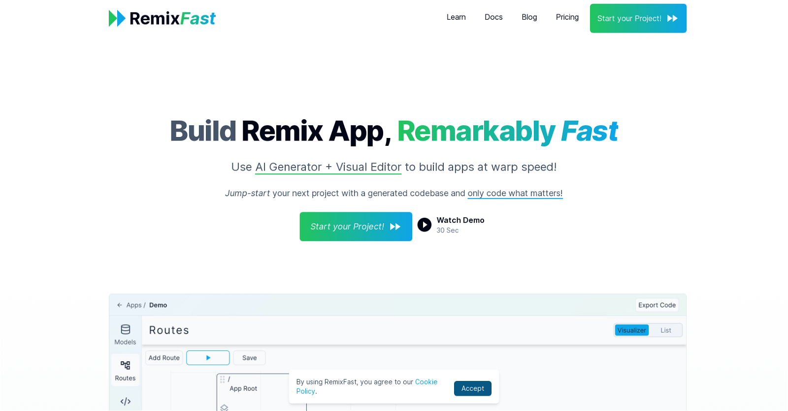 Remixfast website