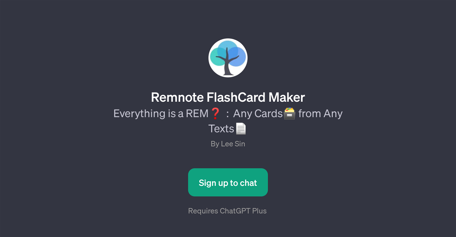 Remnote FlashCard Maker website