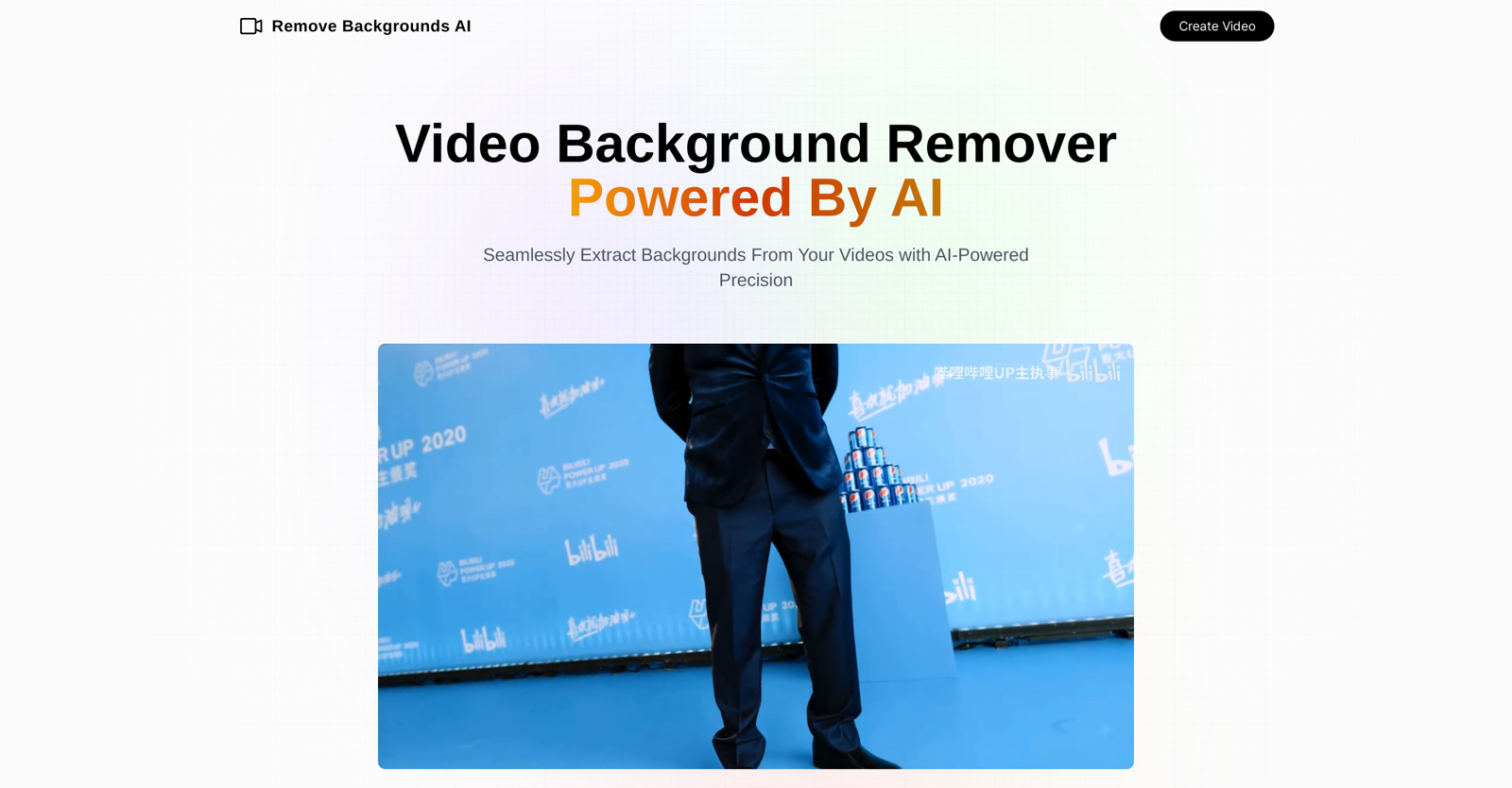 Remove Backgrounds AI website